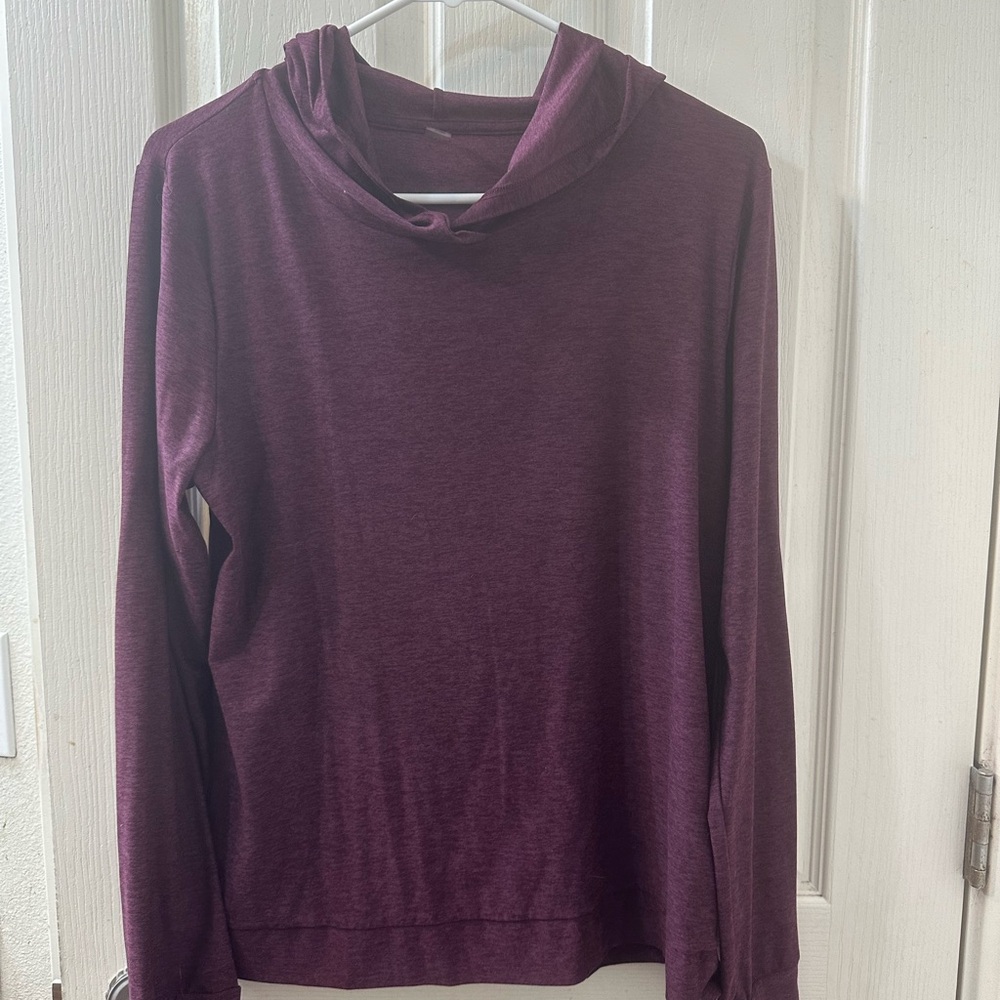 Beyond Yoga Purple Cowl Neck Sweater